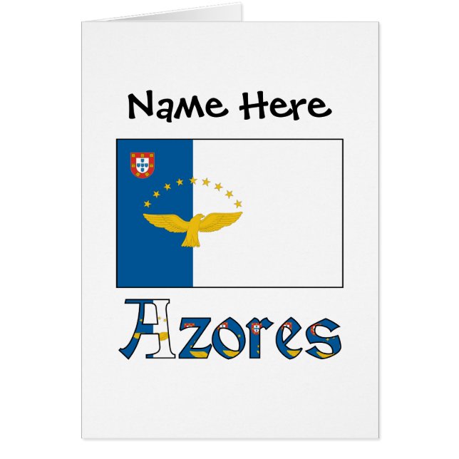 Personlig av Azorerna och Azorerna OBS Kort (Framsidan)