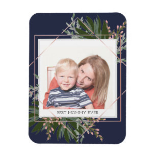 Personlig av bästa Mamma-Blommigt, foto Magnet