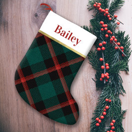 Personlig av belagd traditionell rött och Grönt Liten Julstrumpa