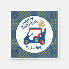 Personlig av blå Gult Pappersservett