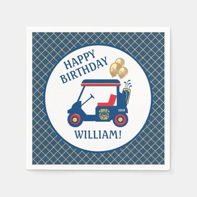 Personlig av blå Gult Pappersservett (Framsidan)