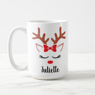 Personlig av blå julklapp kaffemugg