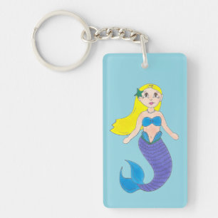 Personlig av blå Lila Swimming Ocean Sjöjungfru