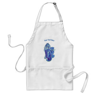 Personlig av Blue Irises Blommigt Art Förkläde