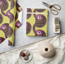 Personlig av Bowling Ball Wrapping Papper Presentpapper