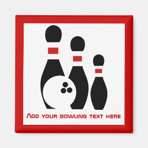 Personlig av Bowling och stift Magnet