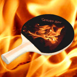 Personlig av brandstyrd Hett med lysande flamma Pingisracket