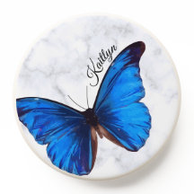 Personlig av Bright Blue Morpho Butterfly