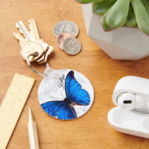 Personlig av Bright Blue Morpho Butterfly