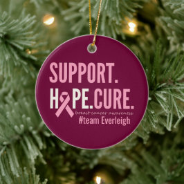 personlig av bröstcancer Anpassningsbar  Helgdag Julgransprydnad Keramik