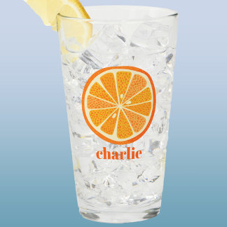 Personlig av Citrus Orange Glaskopp