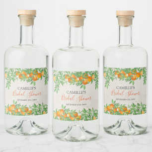 Personlig av Citrus Orange Möhippa Spritflaskor Etikett