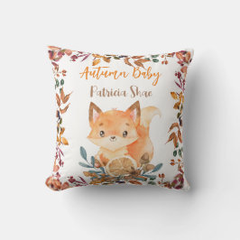 Personlig av det söta baby-foxet från hösten baby kudde