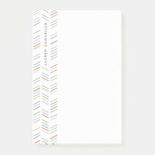 Personlig av dragerat Herringbone Post- it - Turko Post-it Block