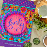 Personlig av Family Lila Söt Blommigt Dots  Kökshandduk<br><div class="desc">Meddelandehandtag för söt Colorful Family Blommigt Personlig Message Towels. De här enastående handskrivna familjerådorna är perfekt för att ge chicen lite glädje. Oavsett om du är en säsongsbetonad kock eller en aspirerande hemkock, så gör de här handdukarna perfekten till en kulinarisk äventyr. De gör också fina presenter för alla i...</div>