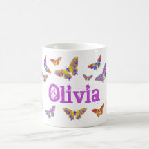 Personlig av färgämnet Butterfly mönster