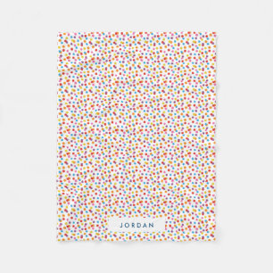 Personlig av färgämnet regnbåge Bubble Gum Candy Fleecefilt