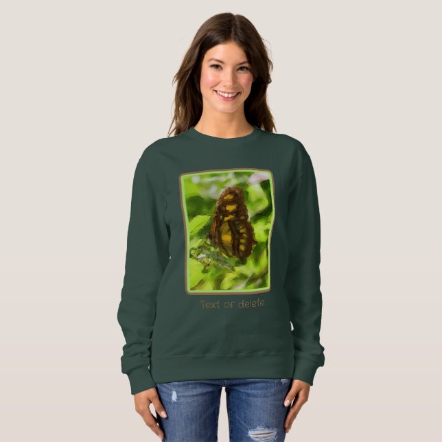 Personlig av färglöst fjäril Vatercolor Nature T Shirt (Hel framsida)