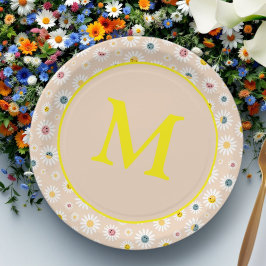 Personlig av färgstark monogram-mildrande Daisy