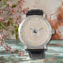 Personlig av färgstark monogram-mildrande Daisy Armbandsur