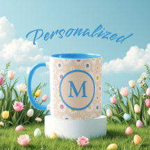 Personlig av färgstark monogram-mildrande Daisy