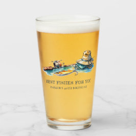 Personlig av fiskets Födelsedagsfest, roligt Glaskopp