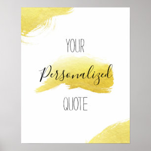 Personlig av  för guldfolie med guld-penseldrag poster