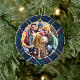 Personlig av foto från familjen Play ram jul Julgransprydnad Keramik