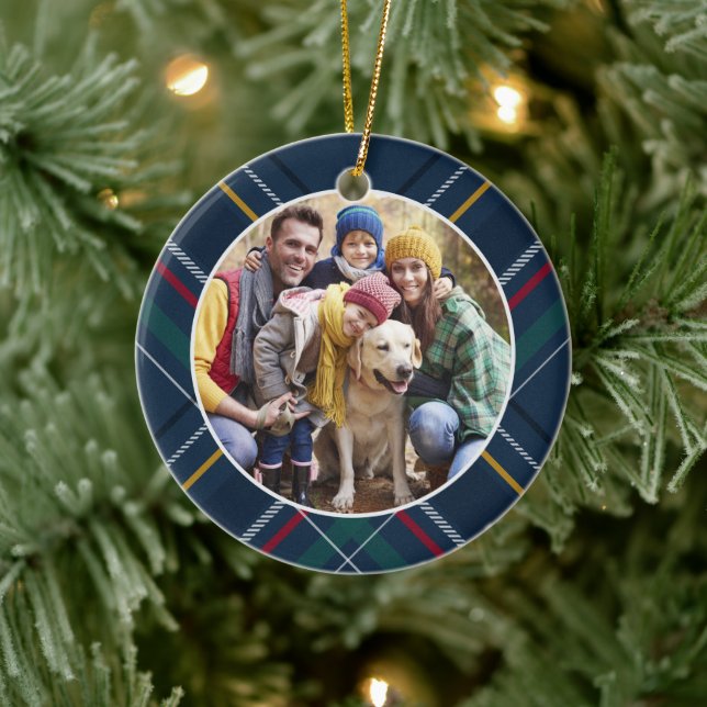 Personlig av foto från familjen Play ram jul Julgransprydnad Keramik (Träd)