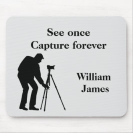Personlig av fotografiskt papper och grått musmatta