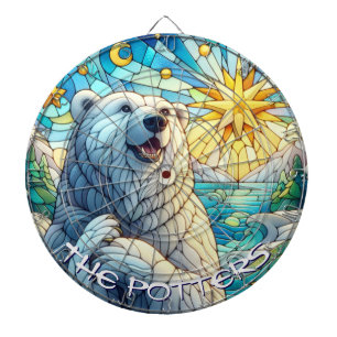 Personlig av glasskikt med fastsatt polar darttavla