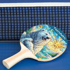 Personlig av glasskikt med fastsatt polar pingisracket