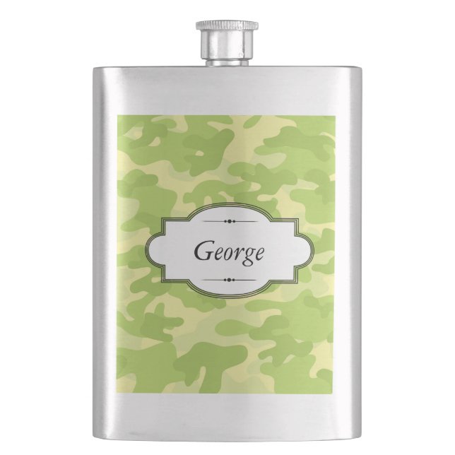 Personlig av grönt Camo Design- Fickplunta (Framsidan)