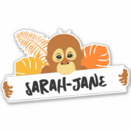 Personlig av gynnsam Orangutan Klistermärken