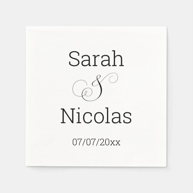 personlig av havskräfta från bröllop pappersservett (Framsidan)