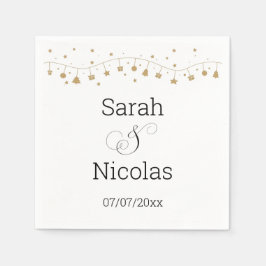 personlig av havskräfta från bröllop pappersservett