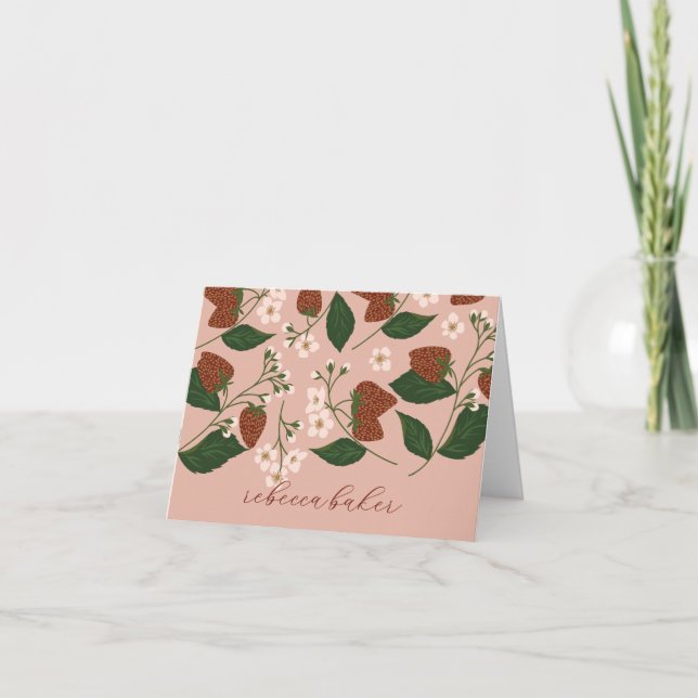 Personlig av jordgubbarnas Möhippa Tack Kort (Framsida)