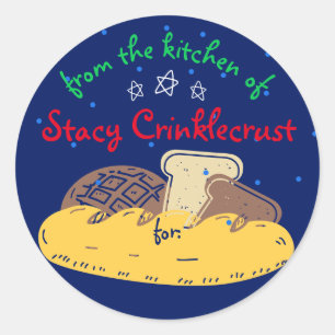 Personlig av julbröd från köket runt klistermärke