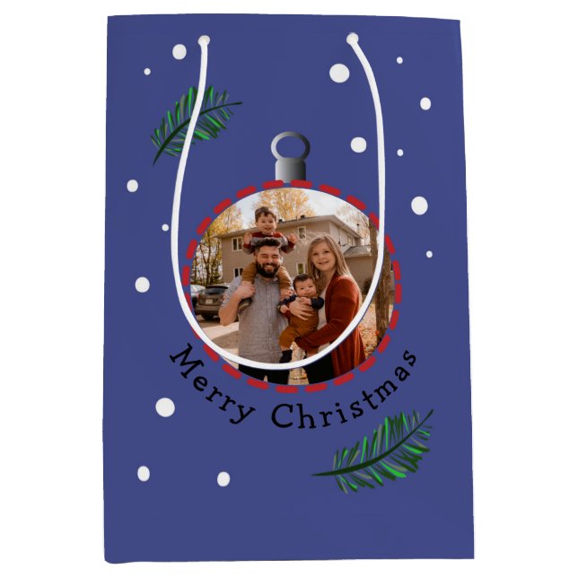 Personlig av julfoto i Dekorationen Gift Bag (Framsidan)