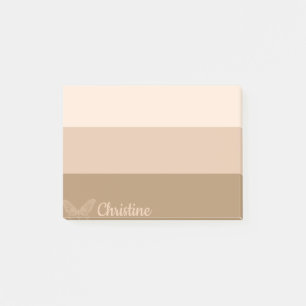 Personlig av kakaobaserad broms (Ombre Stripe Butt Post-it Block