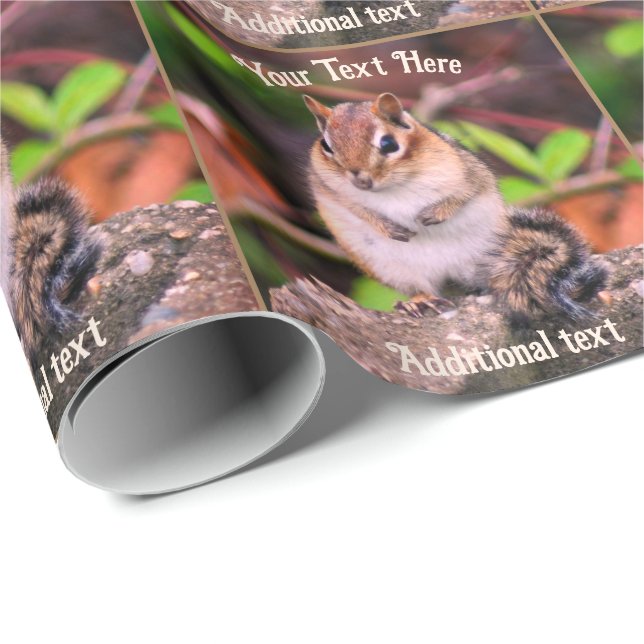 Personlig av katjepmunk (Cute Chipmunk) Presentpapper (Rullad Hörn)