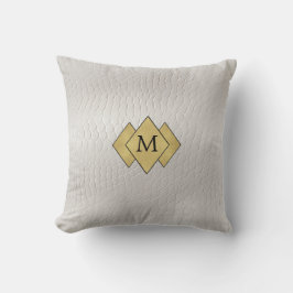 Personlig av klassad Elegant Faux White Leather Kudde