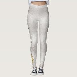 Personlig av klassad Elegant Faux White Leather Leggings