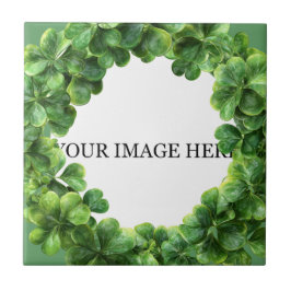 Personlig av Klöver Shamrock Circle Kakelplatta