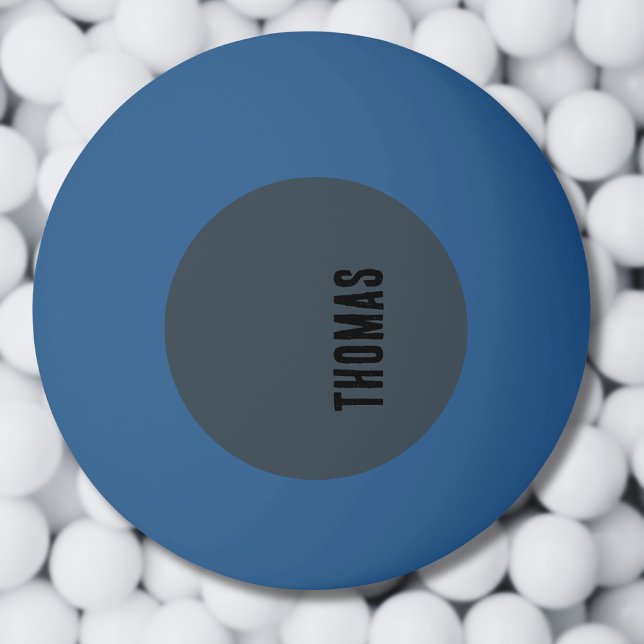 Personlig av kol-Grått minimalistiskt Namn Pingisboll (Skapare uppladdad)