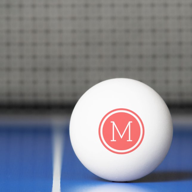Personlig av korallcirkel, monogram pingisboll (Netto)