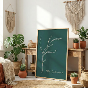 Personlig av kortsiktig Blommigt av elegant med mi Poster