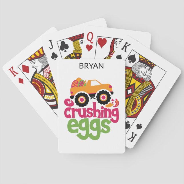 personlig AV KRYSSÄGG MED LASTBIL SOM SPELAR KORT. Casinokort (Baksidan)