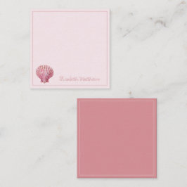 Personlig av kustnära Rosa Seashell Anteckningskort