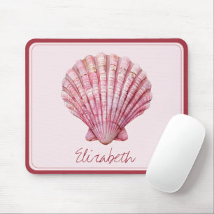 Personlig av kustnära Rosa Seashell Musmatta